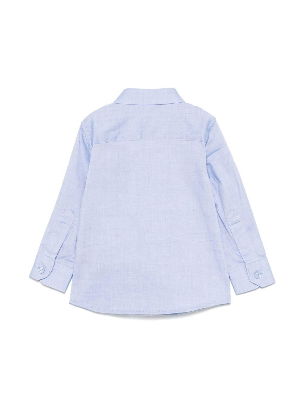 Camicia per neonato TRUSSARDI JUNIOR azzurro con ricamo - Rubino Kids