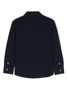 Camicia Polo Pony per bambino Polo Ralph Lauren blu con colletto button - down - Rubino Kids