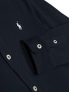 Camicia Polo Pony per bambino Polo Ralph Lauren blu con colletto button - down - Rubino Kids
