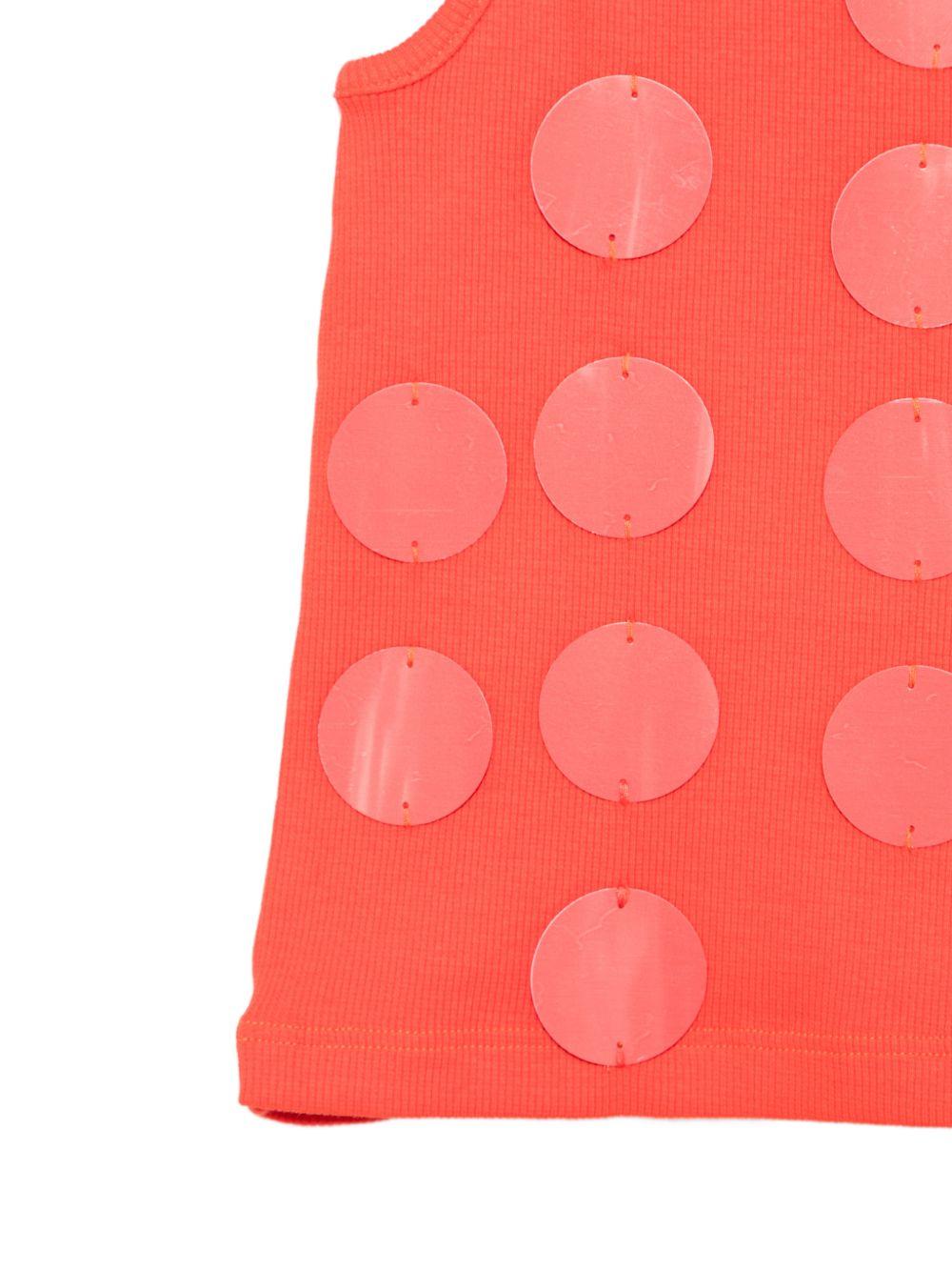 Canotta per bambina MSGM Kids arancione con applicazioni - Rubino Kids