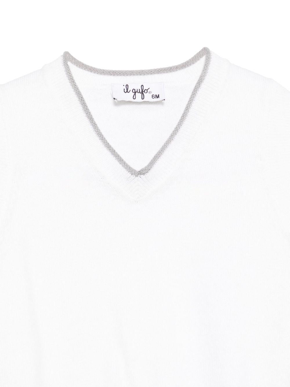 Canotta per neonato Il Gufo bianco in cotone biologico - Rubino Kids