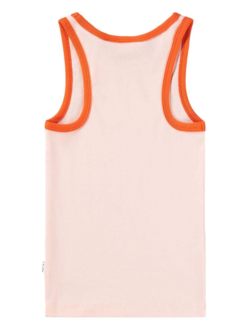 Canotta Rosie per bambina Molo rosa con stampa cuore - Rubino Kids