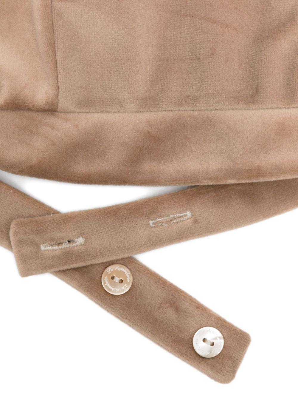Cappello a bottone La Stupenderia beige con chiusura a bottoni - Rubino Kids