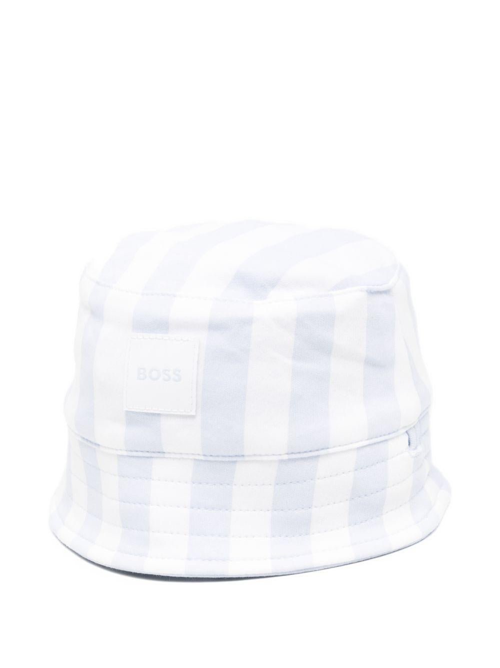 Cappello a pescatore per neonato Boss Kids azzurro con design a righe - Rubino Kids