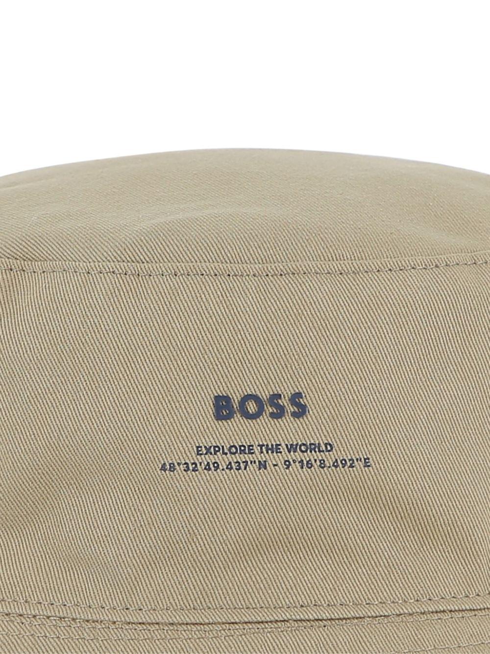 Cappello bucket per bambino Boss Kids beige con logo - Rubino Kids