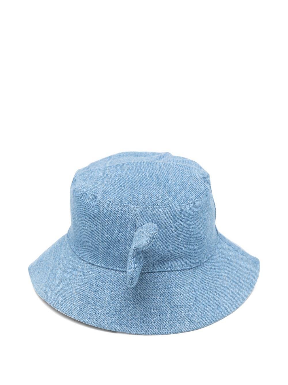 Cappello bucket per bambino Stella McCartney Kids in denim con applicazione - Rubino Kids
