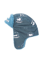 Cappello con paraorecchie per bambino Stella McCartney Kids blu con stampa mostri - Rubino Kids