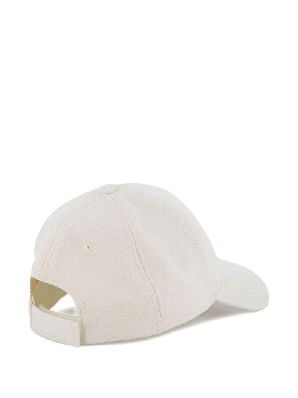 Cappello da baseball per bambina Chloé Kids bianco con ricamo - Rubino Kids