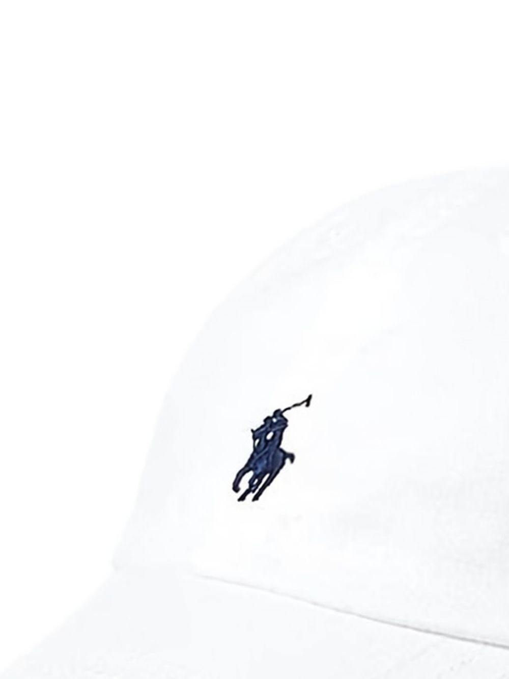 Cappello da baseball per bambino Polo Ralph Lauren Kids bianco con logo Polo Pony - Rubino Kids