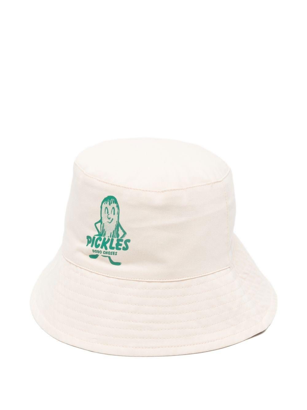 Cappello da pescatore per bambino Bobo Choses beige con stampa grafica Mr. Pickles - Rubino Kids