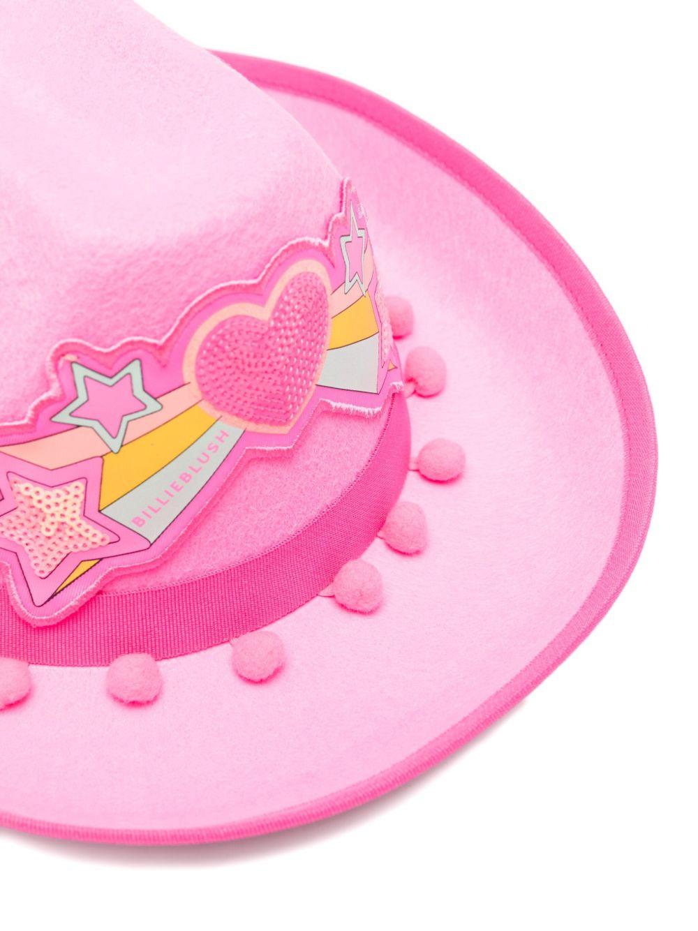 Cappello per bambina Billieblush rosa con applicazione a cuore - Rubino Kids