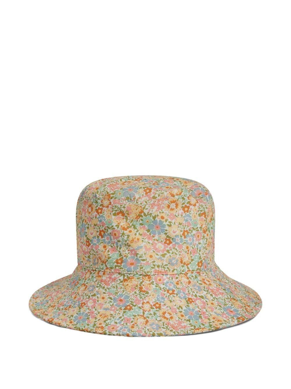 Cappello per bambina Bonpoint Faye multicolore con stampa a fiori - Rubino Kids