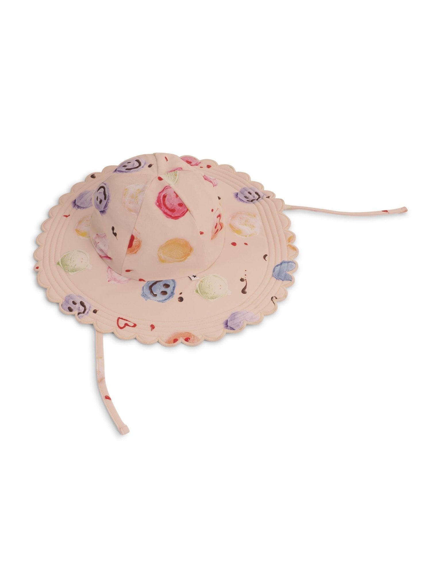 Cappello per bambina Molo beige con stampa grafica - Rubino Kids