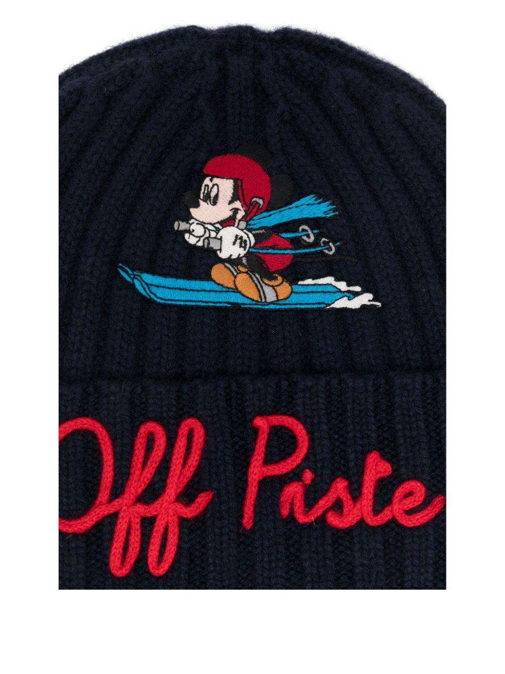 Cappello per bambino MC2 Saint Barth Kids x Mickey Mouse blu a coste - Rubino Kids