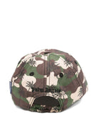 Cappello per bambino Palm Angels Kids marrone con stampa camouflage - Rubino Kids