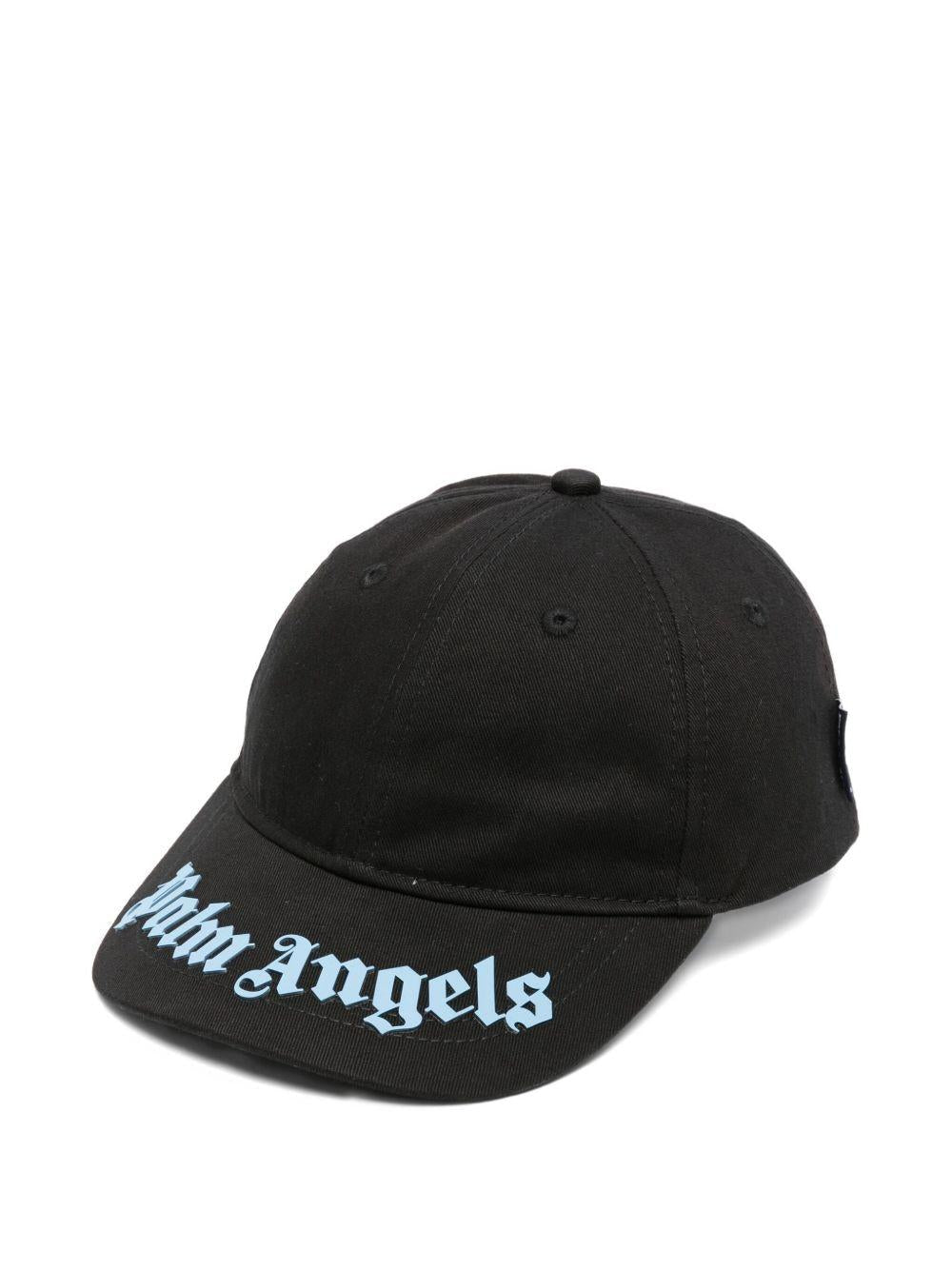 Cappello per bambino Palm Angels Kids nero con stampa logo - Rubino Kids