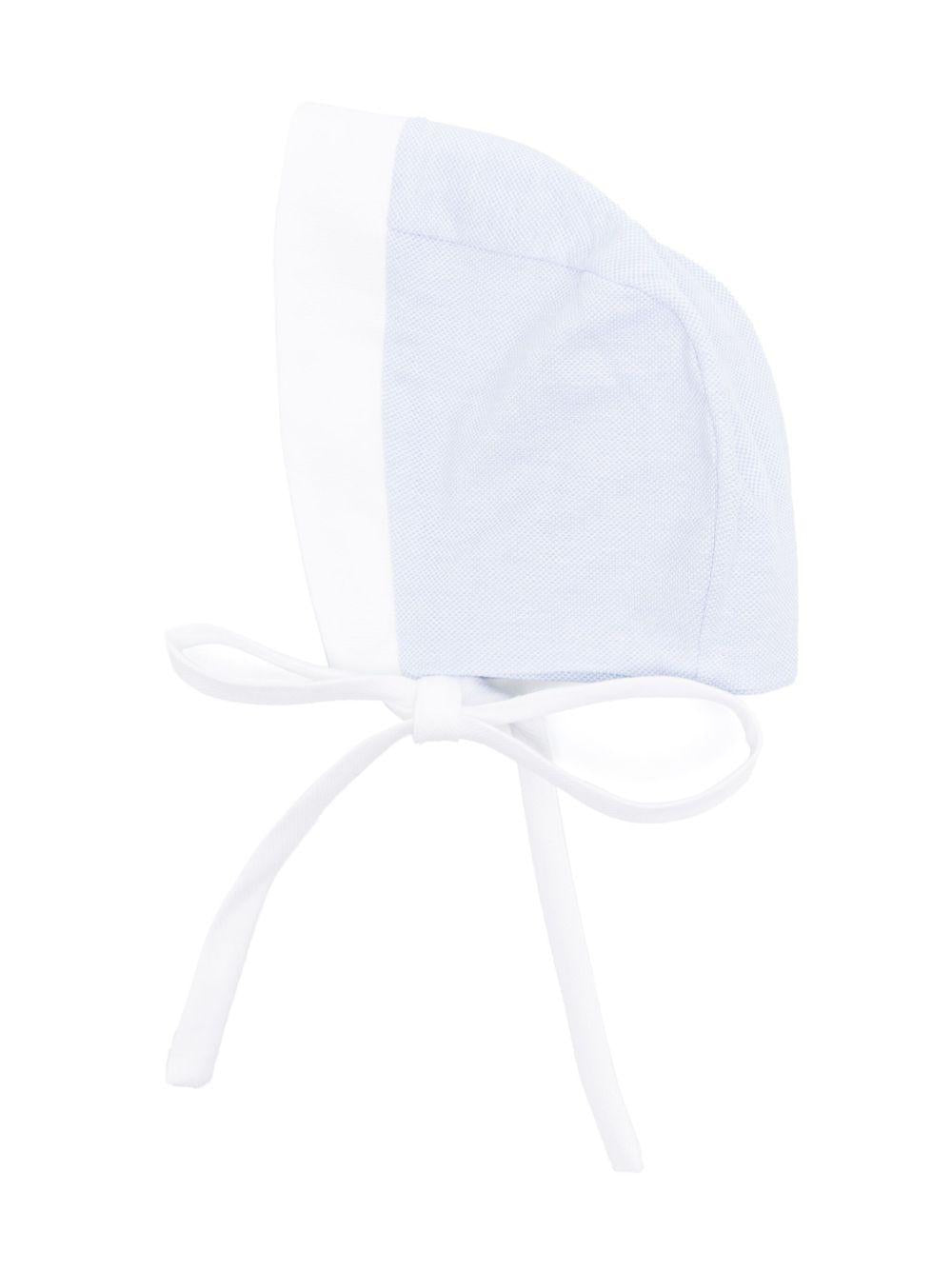 Cappello per neonata La Stupenderia azzurro con trama piquet e corona rotonda - Rubino Kids