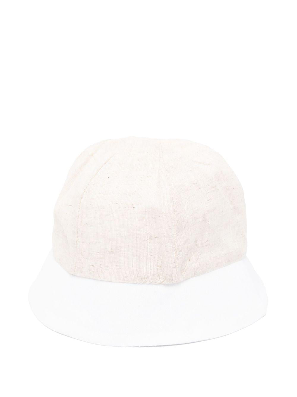 Cappello per neonata La Stupenderia beige con orlo a contrasto e corona rotonda - Rubino Kids