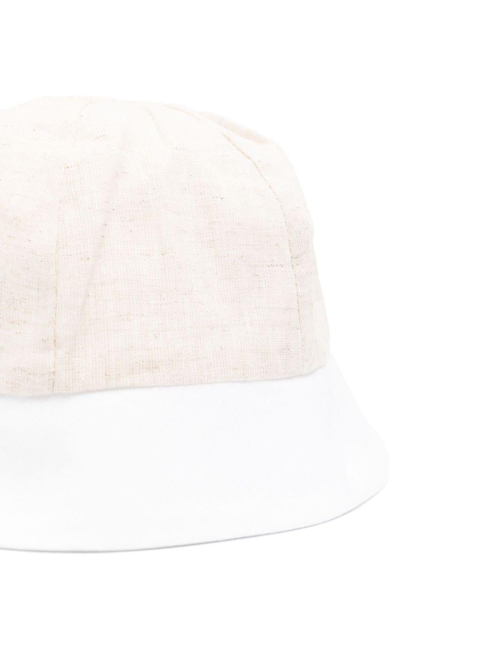 Cappello per neonata La Stupenderia beige con orlo a contrasto e corona rotonda - Rubino Kids