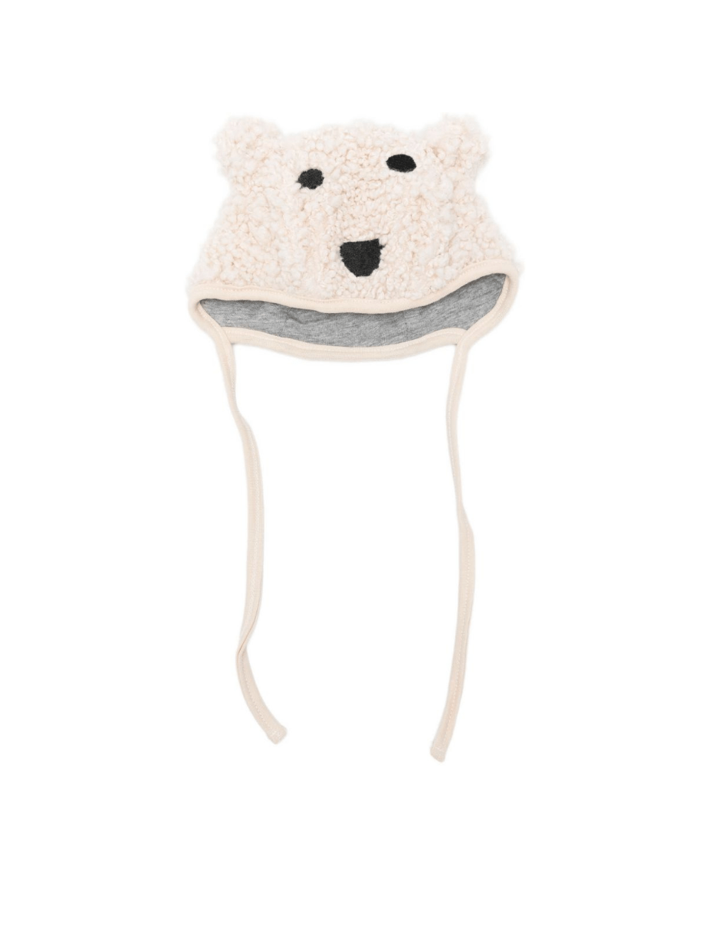 Cappello per neonati Molo beige con motivo a faccia d'orso - Rubino Kids