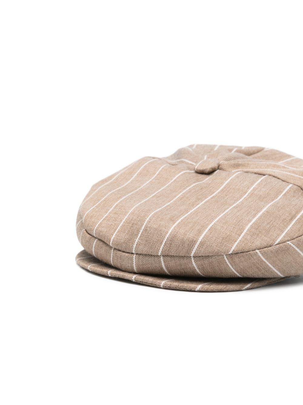 Cappello per neonato Colorichiari marrone con design a righe - Rubino Kids