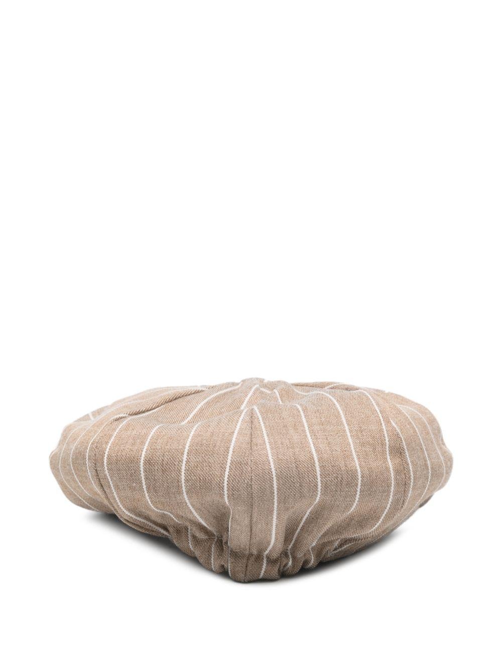 Cappello per neonato Colorichiari marrone con design a righe - Rubino Kids