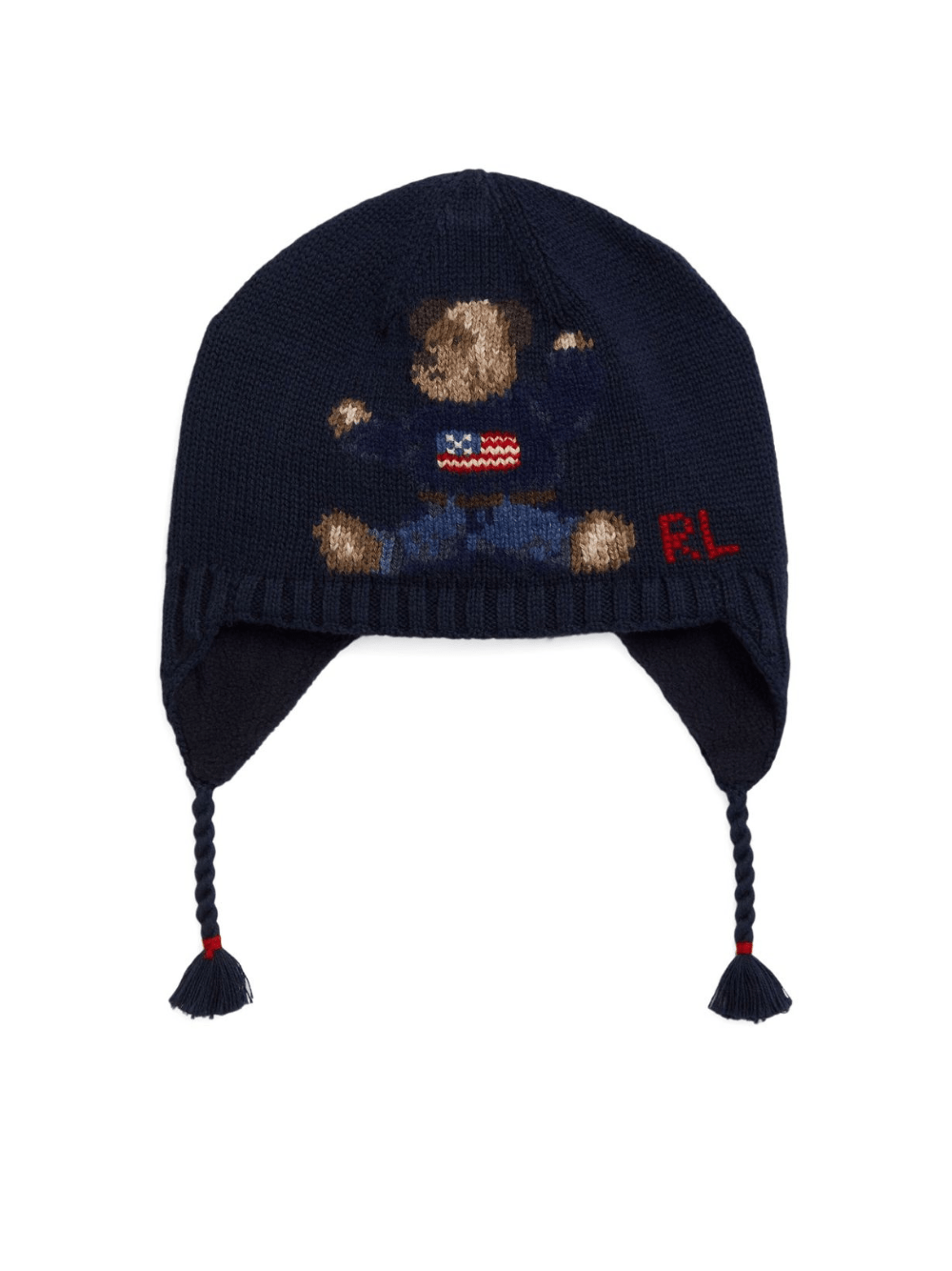Cappello per neonato Polo Ralph Lauren Kids blu con motivo Polo Bear - Rubino Kids