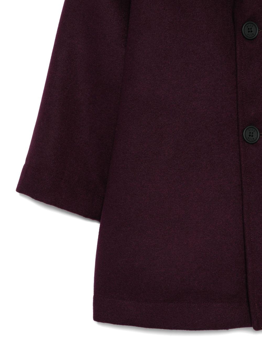 Cappotto monopetto per bambina MSGM Kids rosso con revers a lancia - Rubino Kids