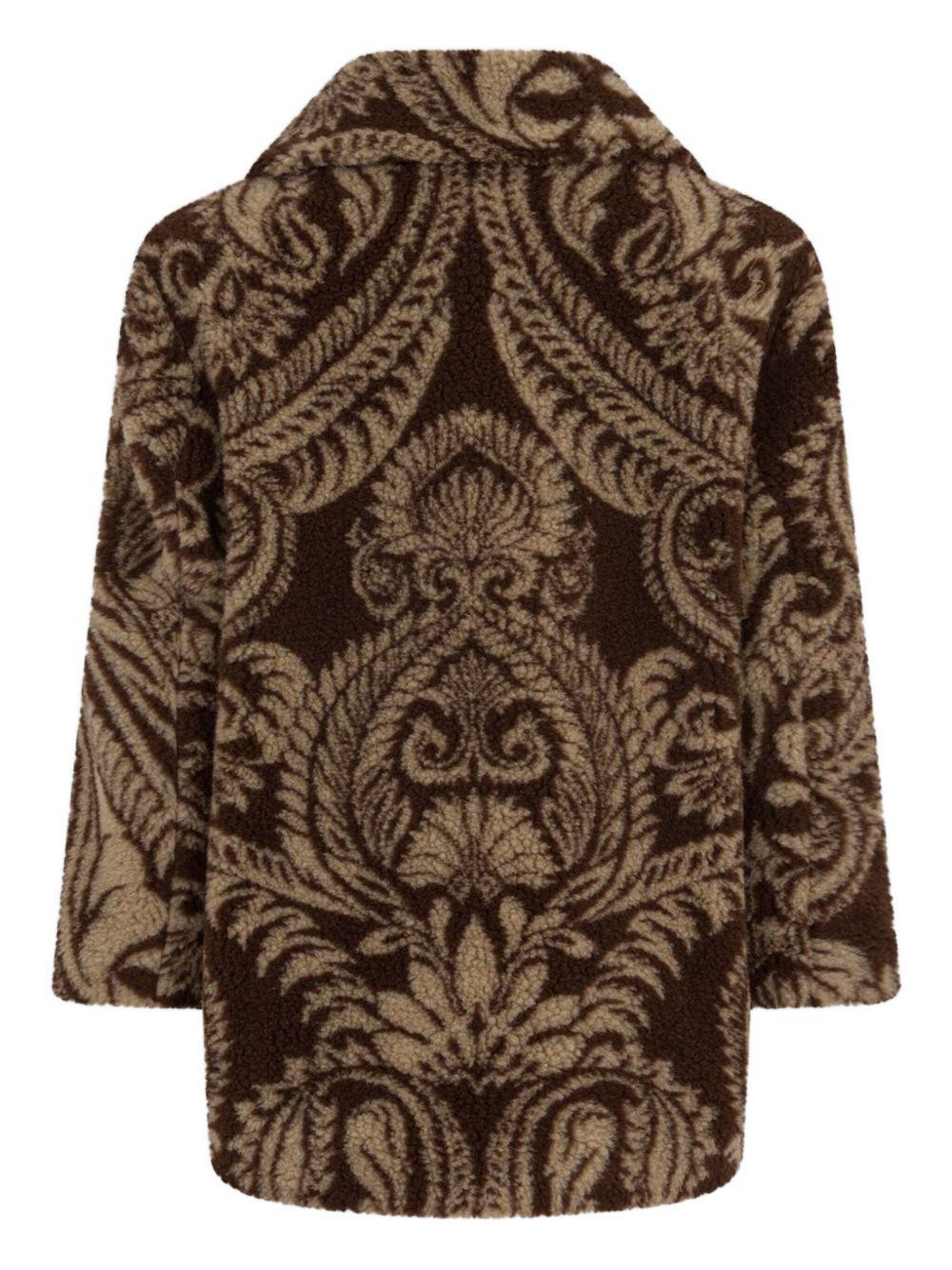 Cappotto per bambina Etro Kids marrone con motivo Paisley - Rubino Kids