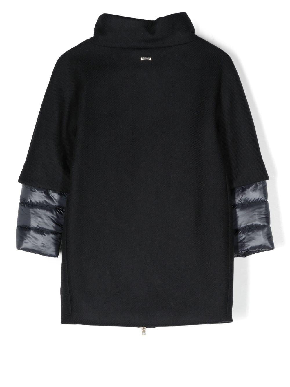 Cappotto per bambina Herno Kids blu con design a strati - Rubino Kids