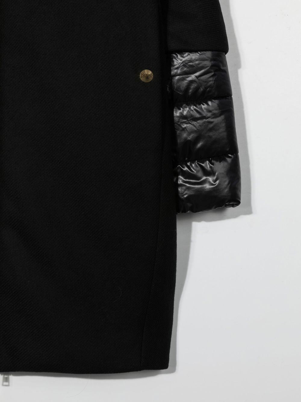 Cappotto per bambina Herno Kids nero con design imbottito - Rubino Kids