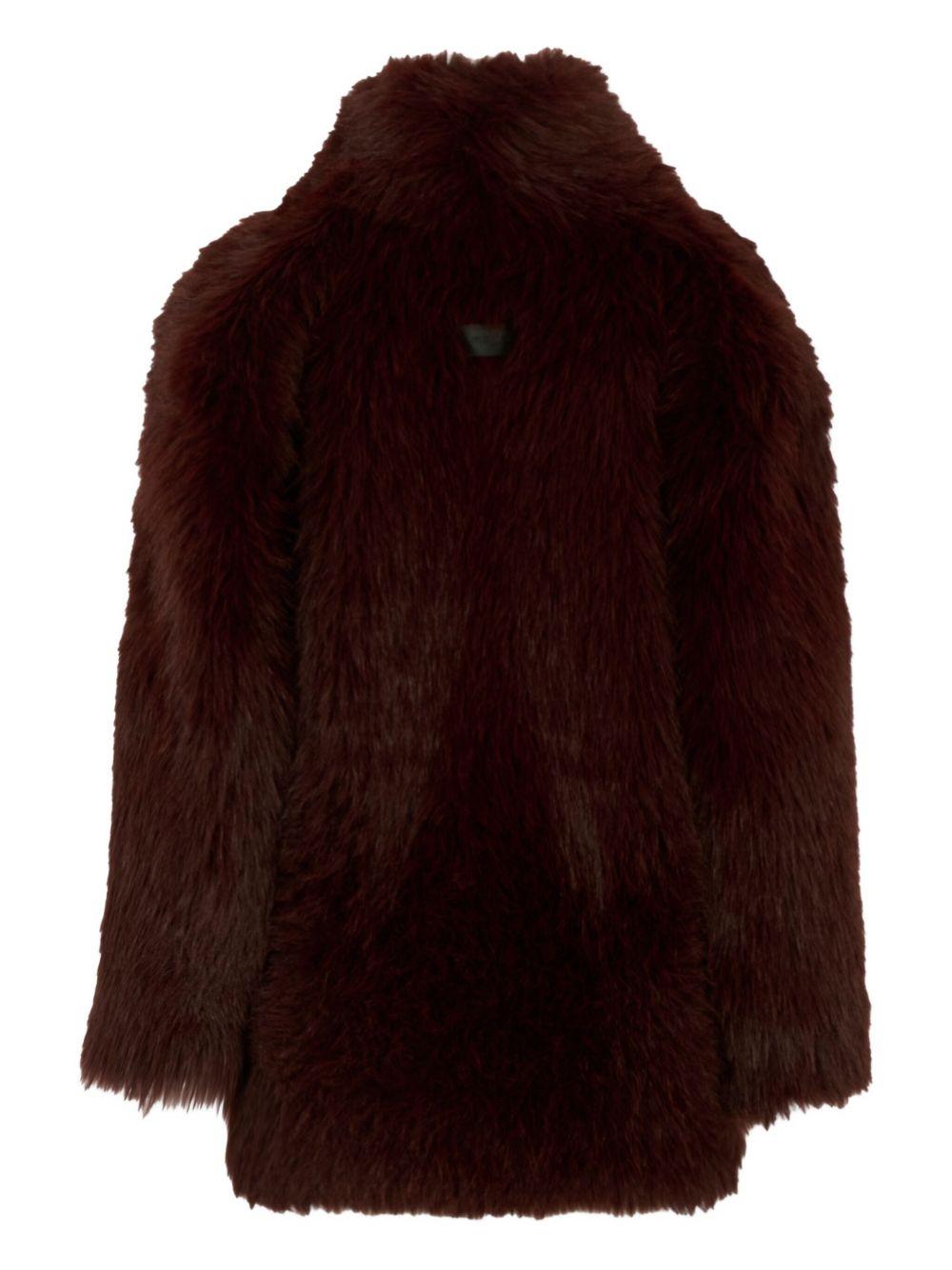 Cappotto per bambina MSGM Kids rosso con scollo a scialle - Rubino Kids