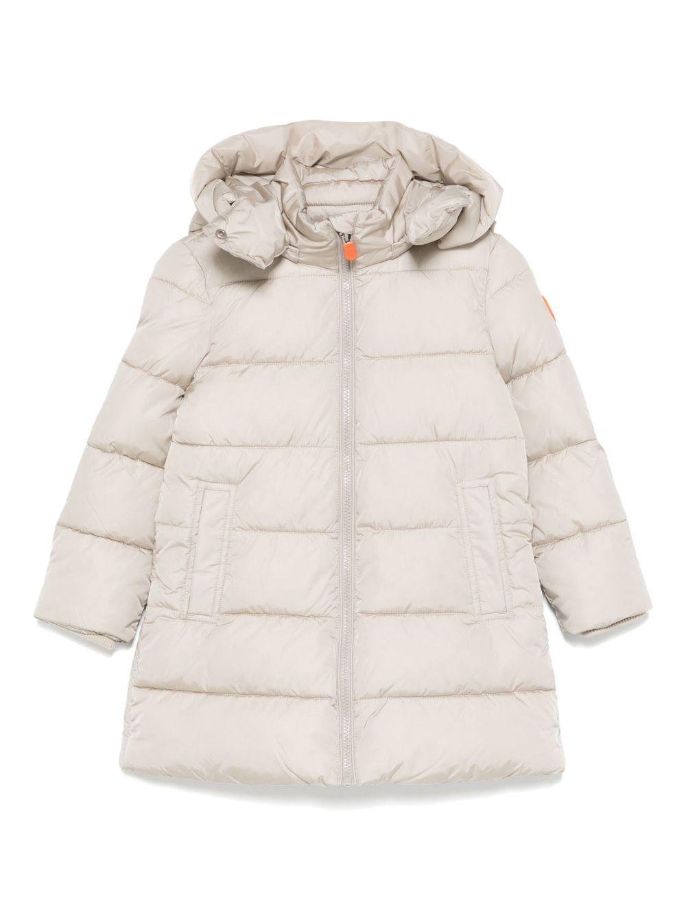 Cappotto per bambina Save The Duck Kids Tiri beige con effetto opaco - Rubino Kids