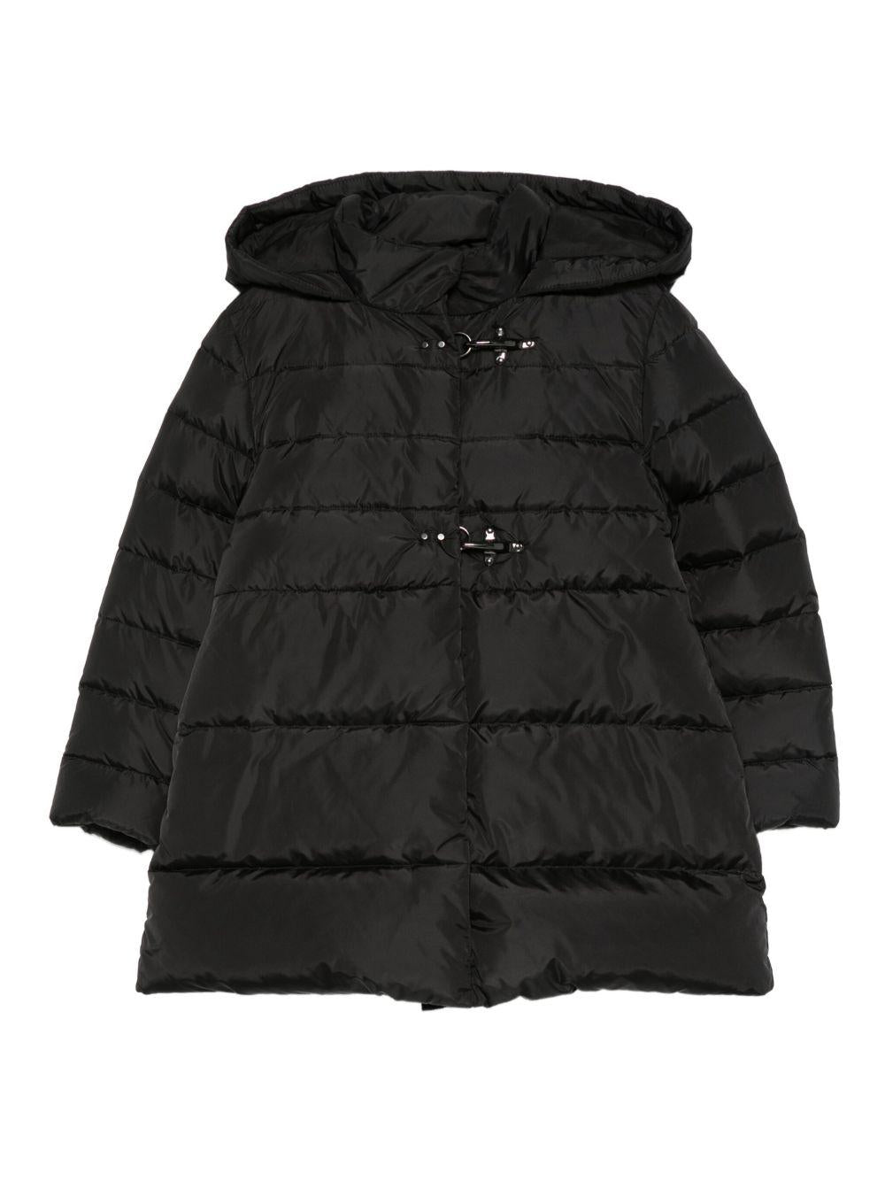 Cappotto per bambino Fay Kids nero con cappuccio - Rubino Kids