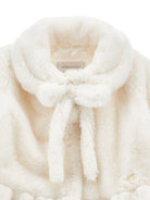 Cappotto per neonata Monnalisa bianco con orlo plissettato - Rubino Kids