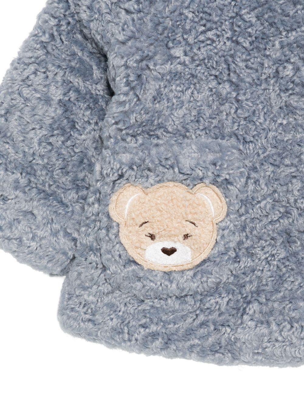 Cappotto per neonata Monnalisa blu con Teddy Bear - Rubino Kids