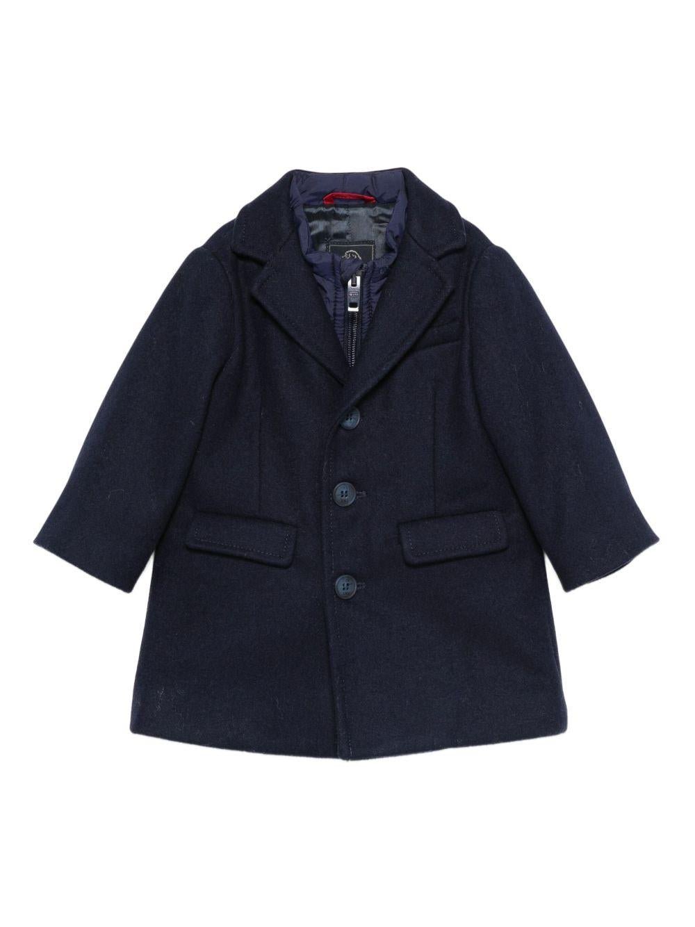 Cappotto per neonato Fay Kids blu con revers a lancia - Rubino Kids