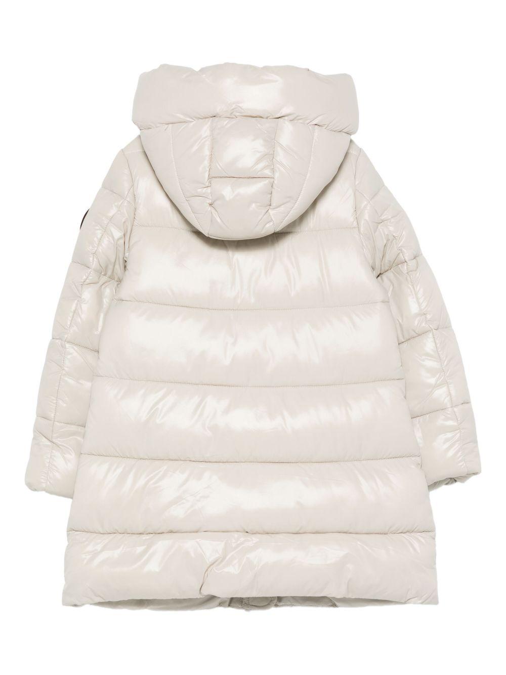 Cappotto trapuntato per bambina Save The Duck Kids beige con cappuccio - Rubino Kids
