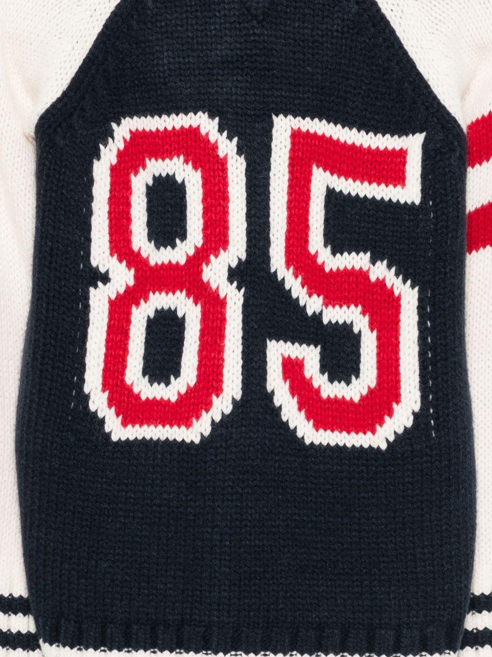 Cardigan con logo per bambino Tommy Hilfiger Junior blu con revers a scialle - Rubino Kids