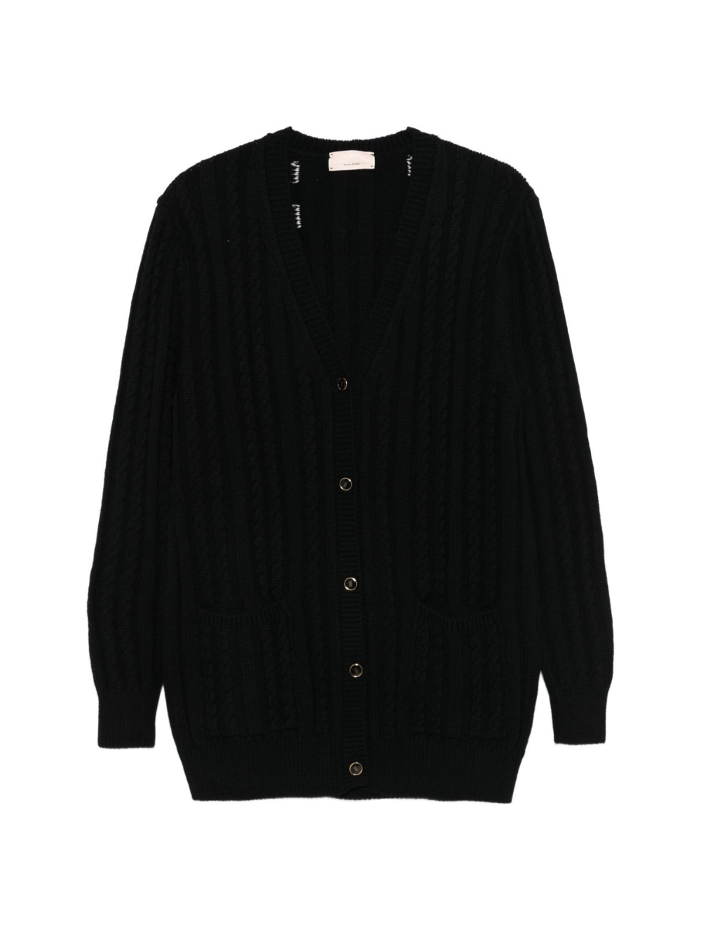 Cardigan per bambina Elisabetta Franchi La Mia Bambina nero con scollo a V - Rubino Kids