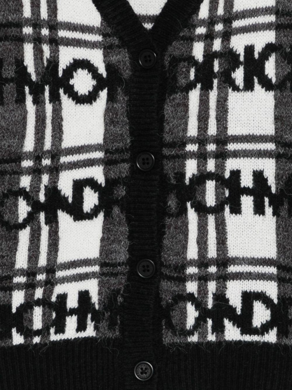 Cardigan per bambina John Richmond Junior nero con bottoni - Rubino Kids