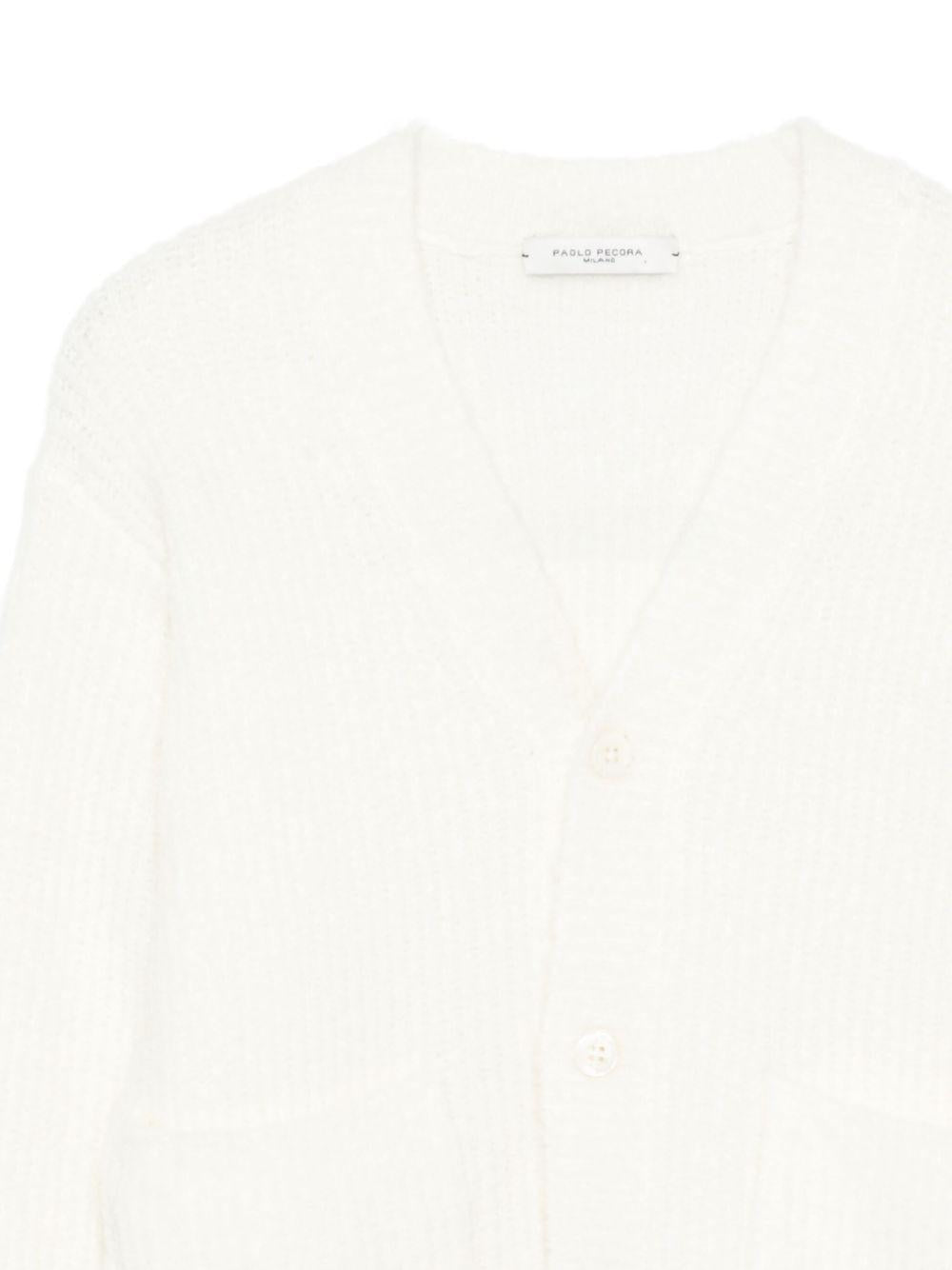 Cardigan per bambino Paolo Pecora Kids bianco con bottoni - Rubino Kids