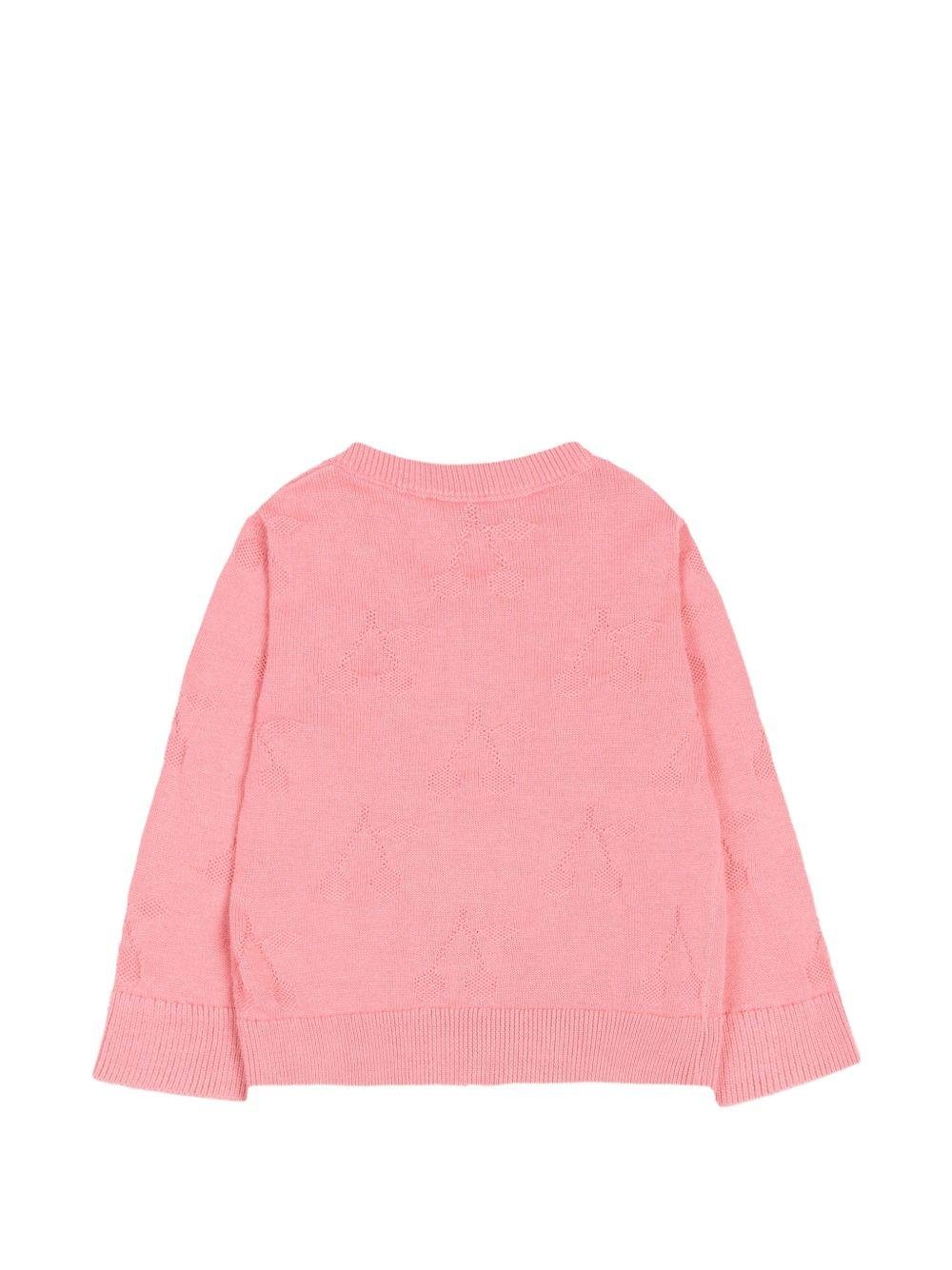 Cardigan per neonata Bonpoint rosa con dettaglio ciliegie - Rubino Kids