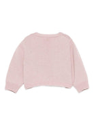 Cardigan per neonata Elisabetta Franchi La Mia Bambina viola con scollo a V - Rubino Kids