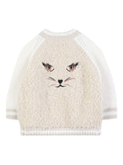 Cardigan per neonata Givenchy Kids beige con design ricamato - Rubino Kids