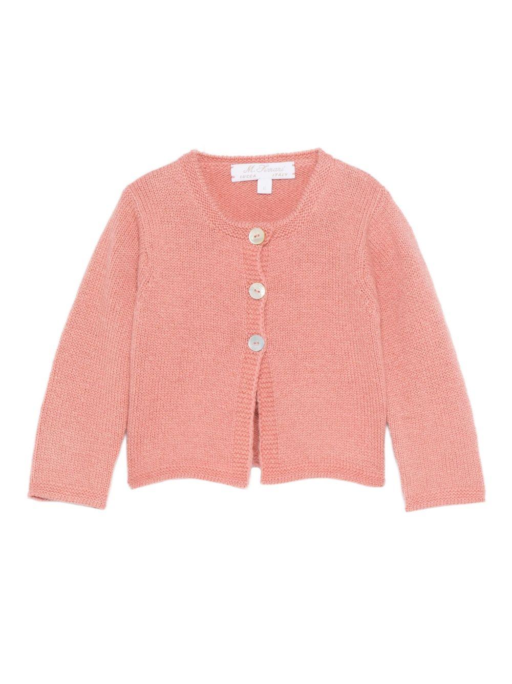 Cardigan per neonata Mariella Ferrari rosa con bottoni - Rubino Kids