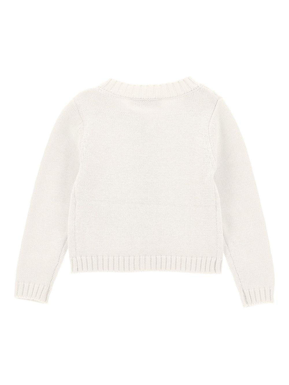 Cardigan per neonata Monnalisa bianco con fiocco - Rubino Kids