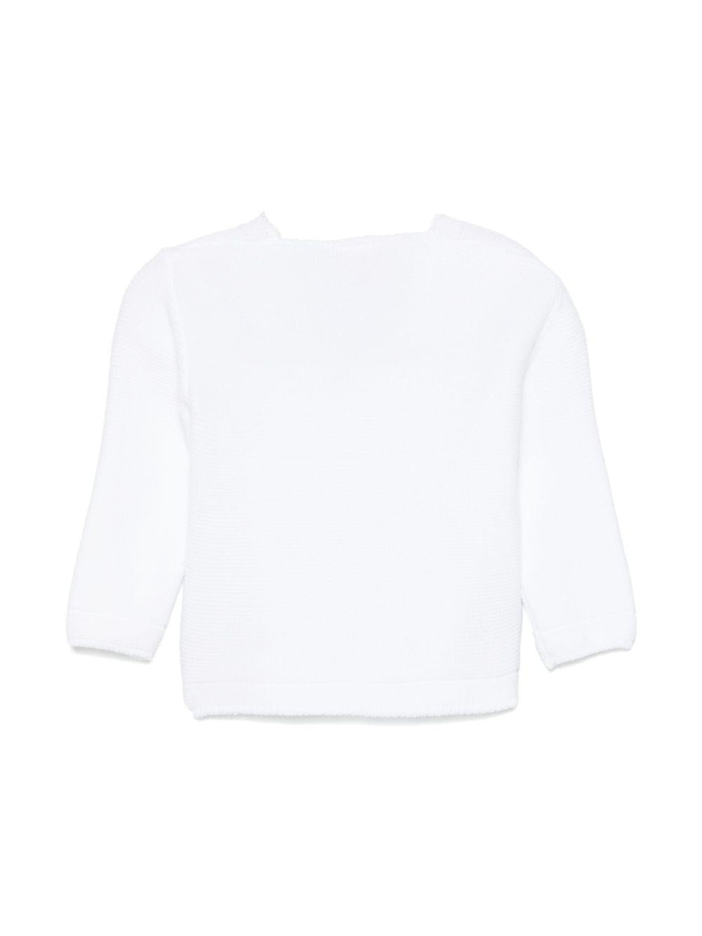Cardigan per neonata Paz Rodriguez Paz 25 bianco con dettagli in 3D - Rubino Kids