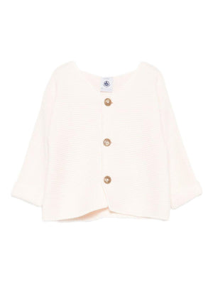 Cardigan per neonata Petit Bateau rosa con chiusura a bottoni