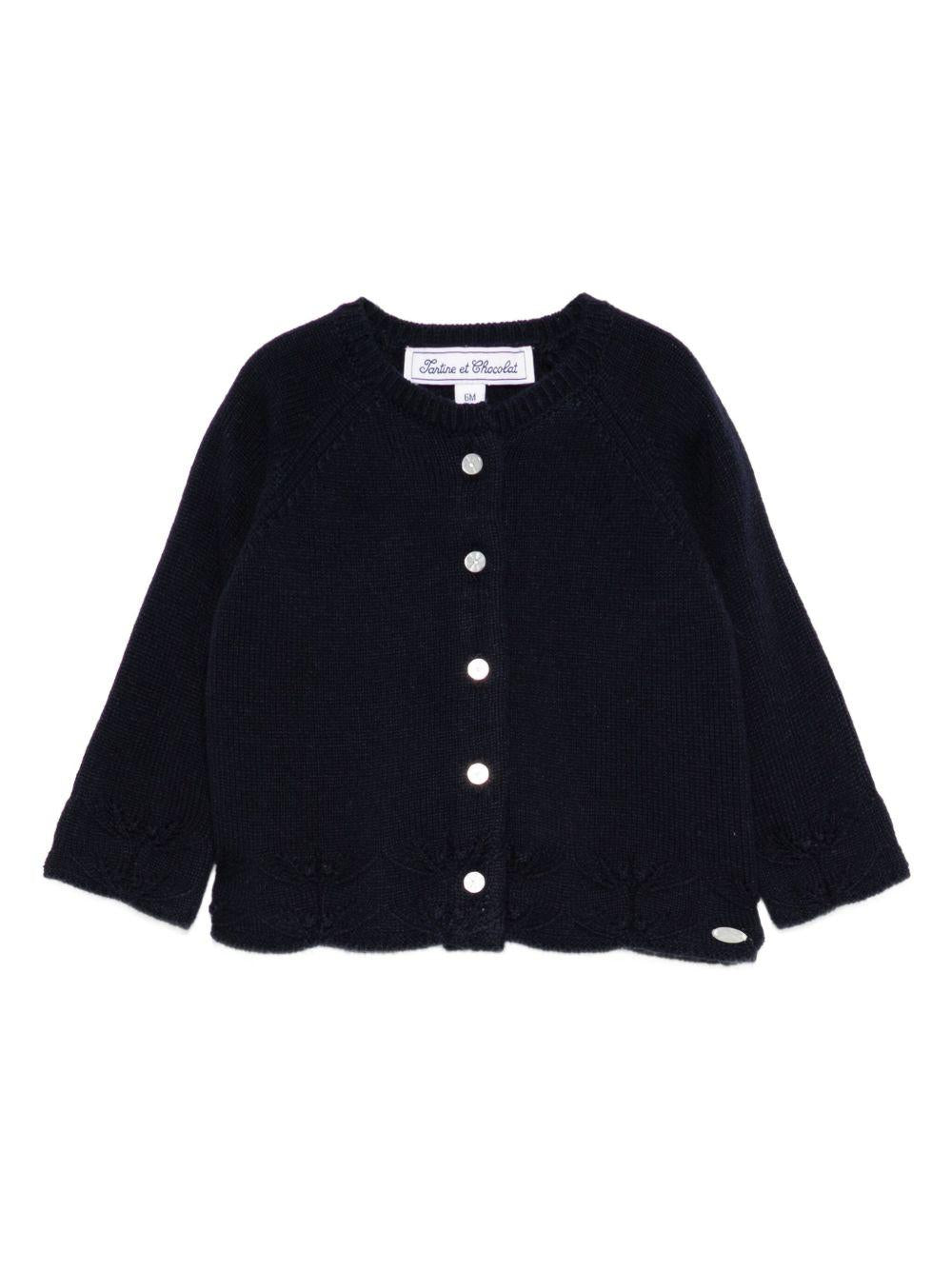 Cardigan per neonata Tartine Et Chocolat blu con maniche lunghe - Rubino Kids